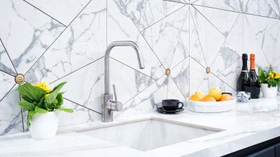 Elegant Tile Work and Backsplash